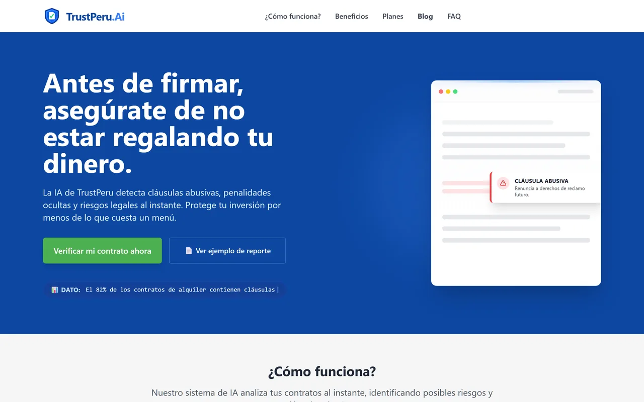 TrustPeru: análisis de contratos legales con IA